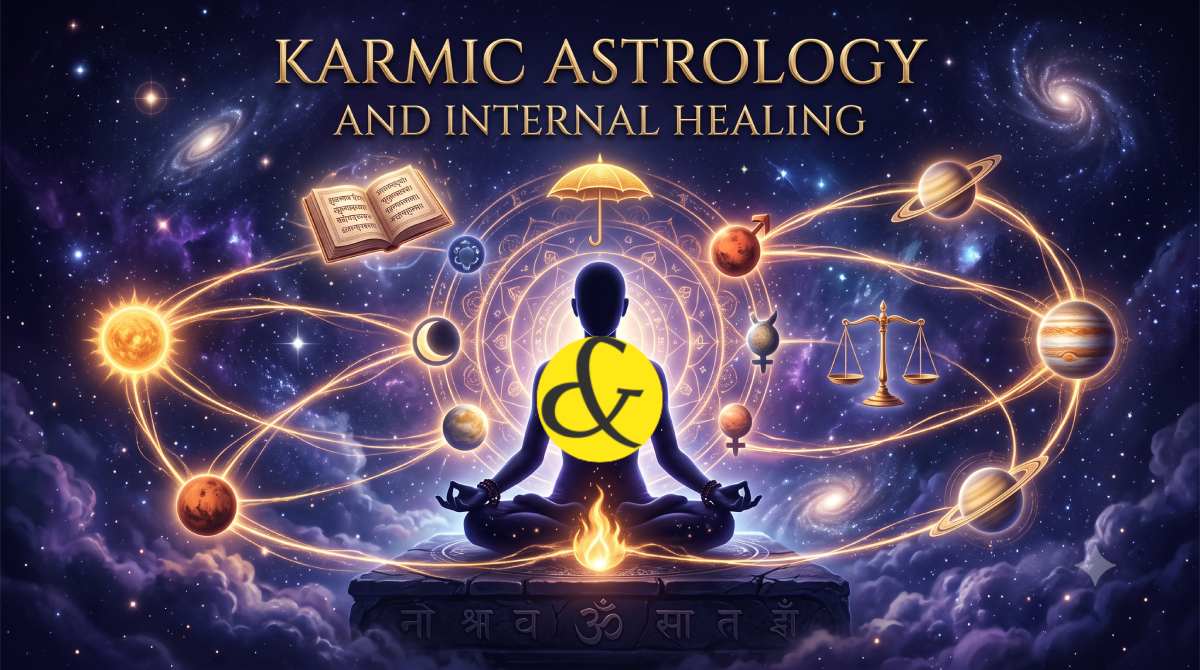 | A glowing cosmic mandala representing the Navgrahas        |