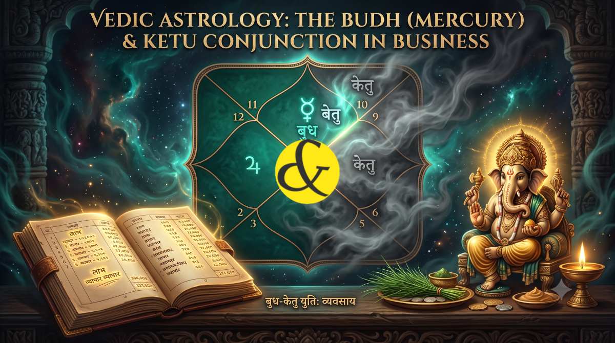 | A mystical astrological birth chart highlighting the       |