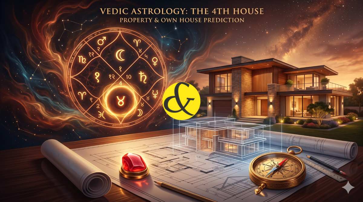 | A glowing astrological chart highlighting the 4th house of |