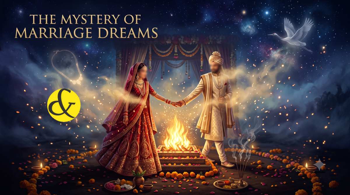| A mystical and dreamy illustration of an Indian bride and  |