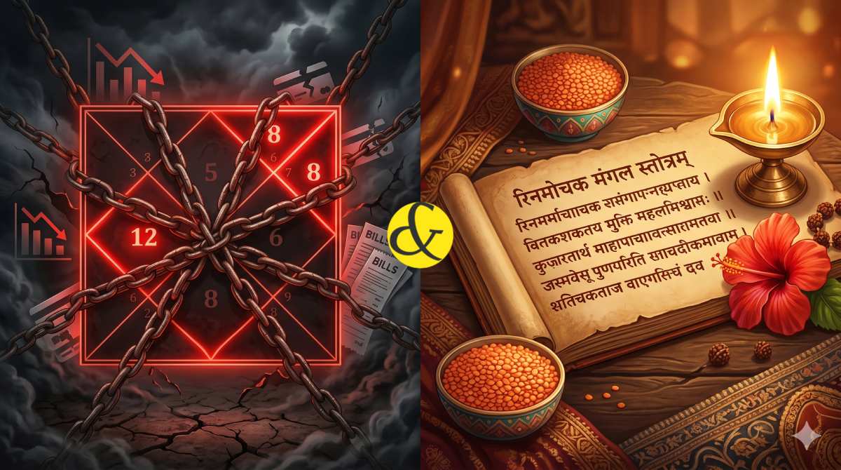 | Vedic astrology birth chart highlighting 6th and 12th      |