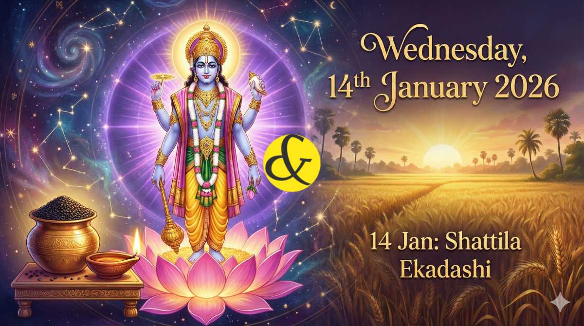 Aaj Ka Rashifal 14 January 2026: Shattila Ekadashi & Wednesday Horoscope