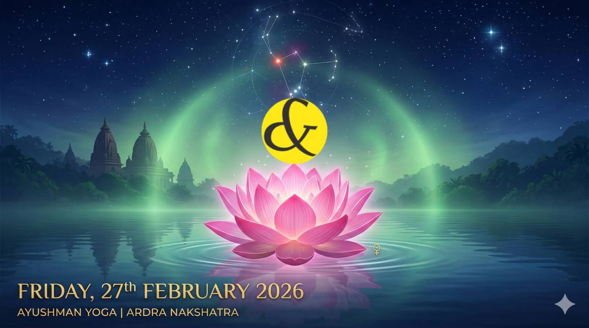Pink Lotus astrological theme representing Friday 27th February 2026.