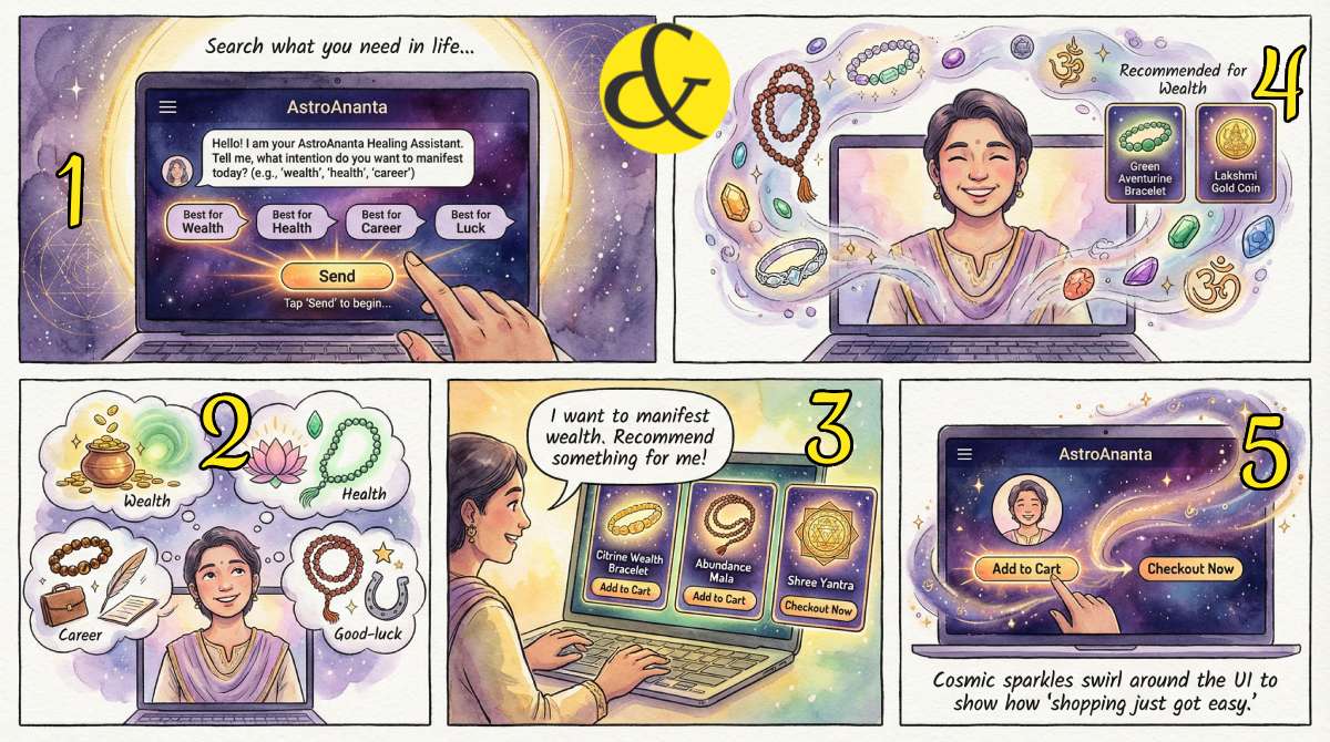 Meet Your AstroAnanta Healing Assistant: Shop by Intention & Manifest With AI