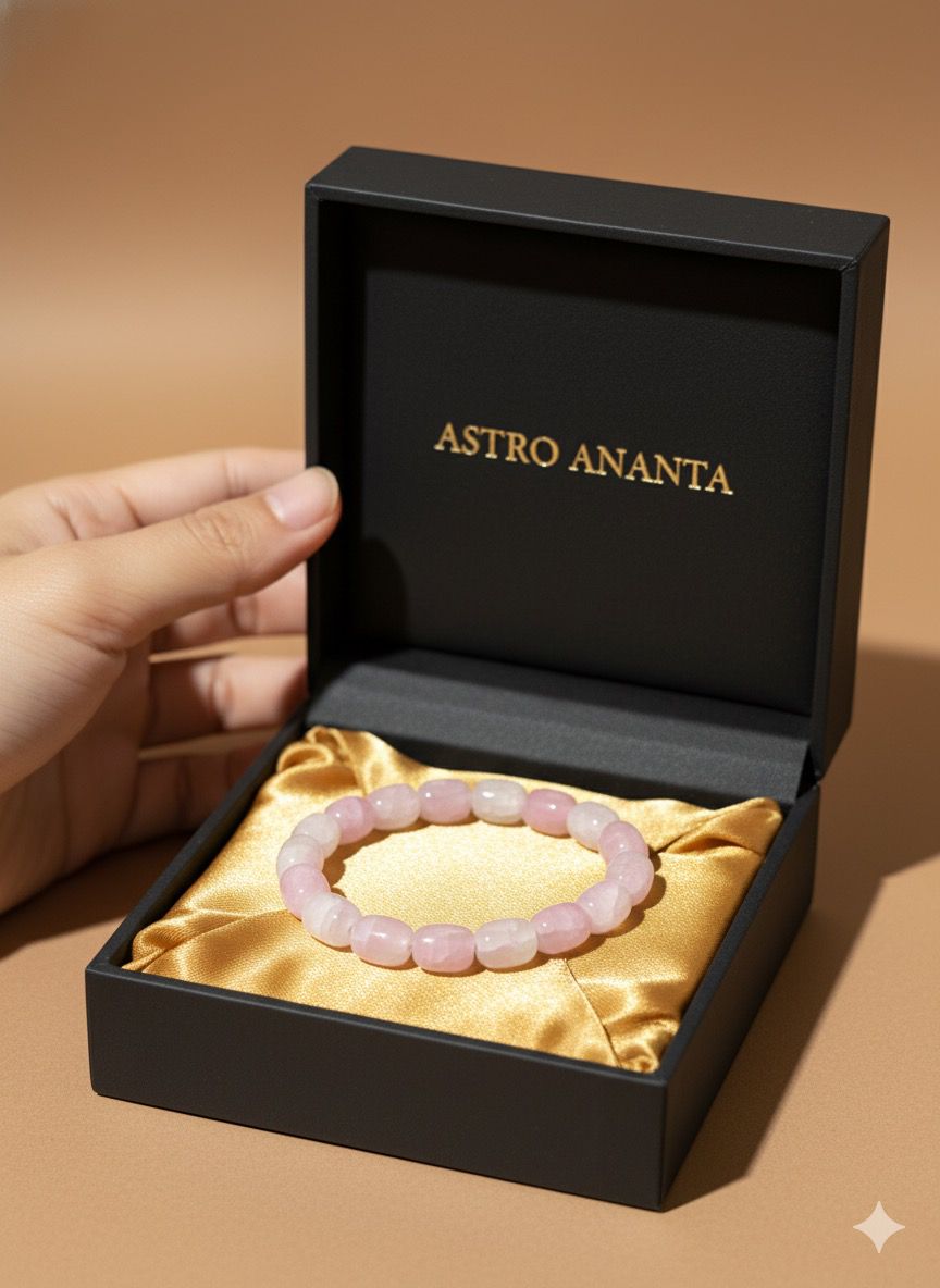 Pure Rose Quartz | Unconditional Love & Harmony Bracelet - Gallery Image 2