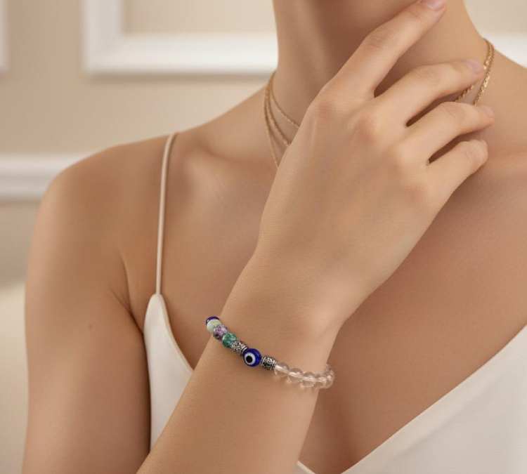 Evil Eye Chakra Guardian Bracelet - Amplified Protection & Energetic Balance - Gallery Image 2