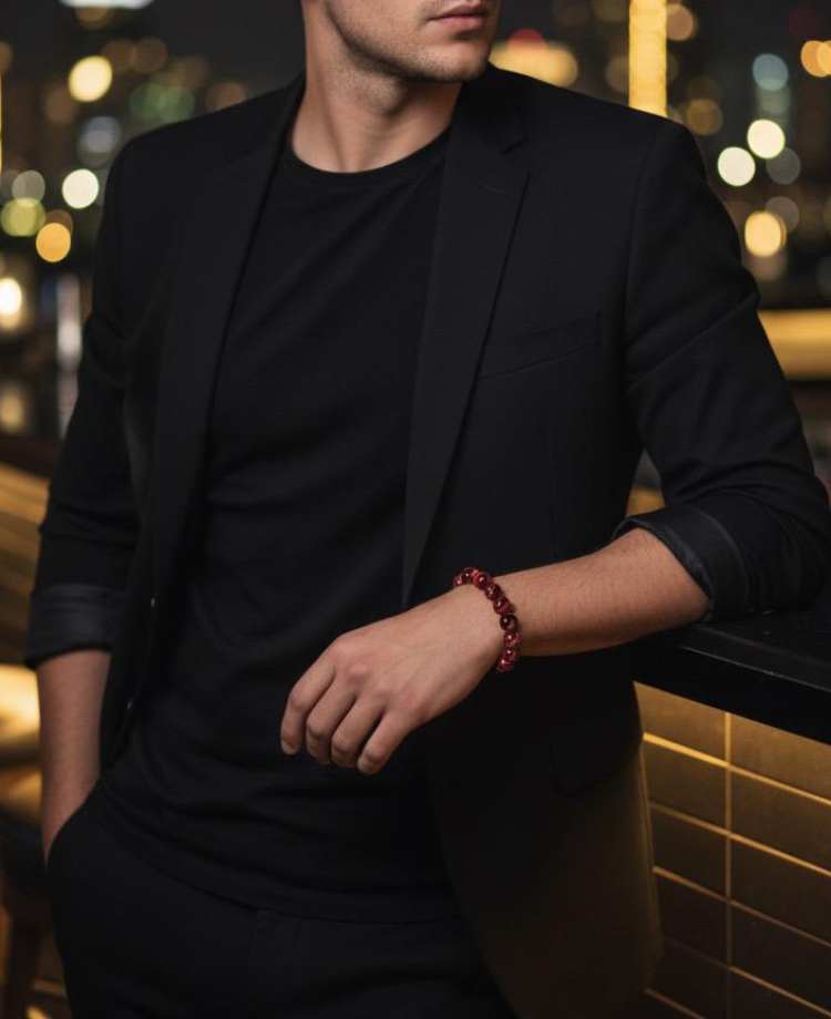 Red Tiger's Eye "Veerta" Motivation & Vitality Bracelet - Gallery Image 2