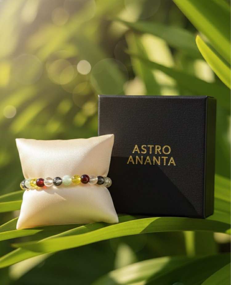 Multi-Gemstone "Sanyog" Power & Protection Bracelet - Gallery Image 2