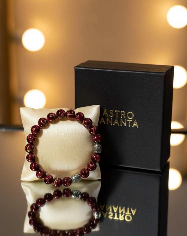 Red Tiger's Eye "Veerta" Motivation & Vitality Bracelet - Gallery Image 3