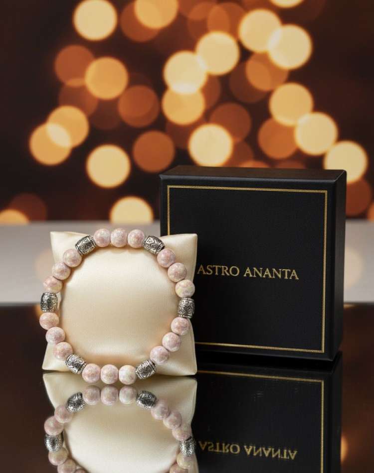 Rhodonite "Karuna" Emotional Healing & Compassion Bracelet - Gallery Image 2