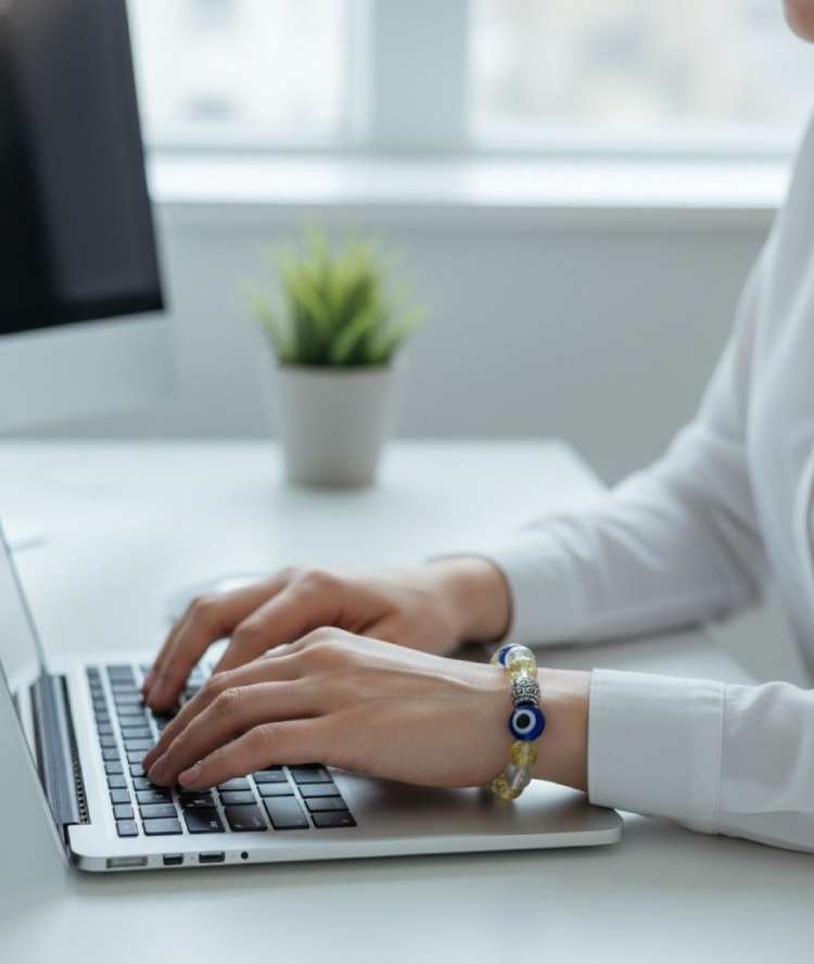 Citrine & Evil Eye "Siddhi" Protected Prosperity Bracelet