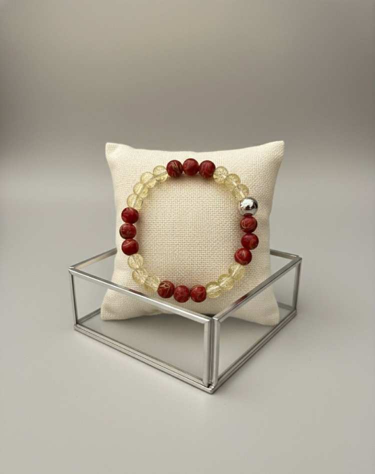 Citrine & Red Jasper "Sampanna" Grounded Prosperity Bracelet